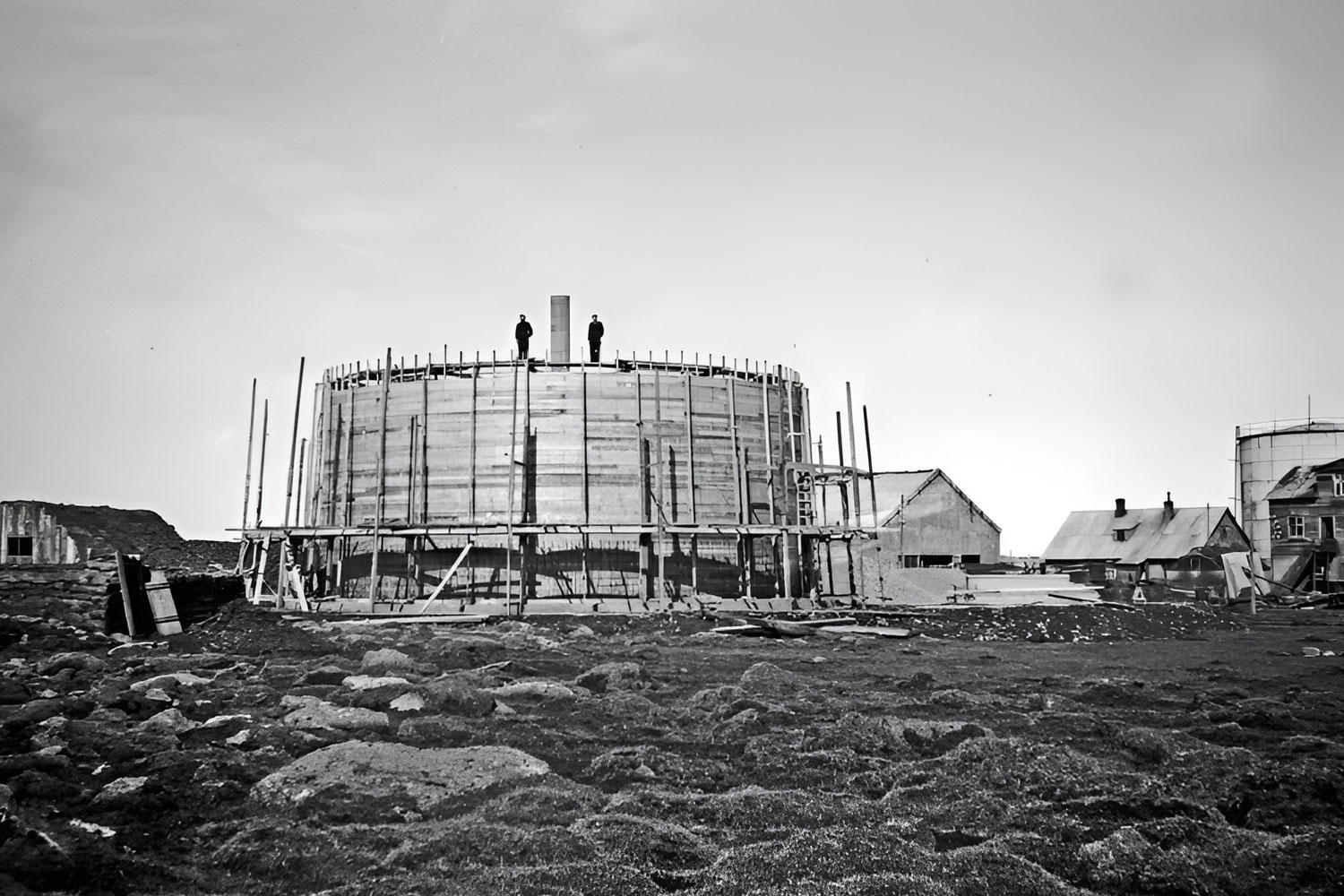 A tank photo during construction